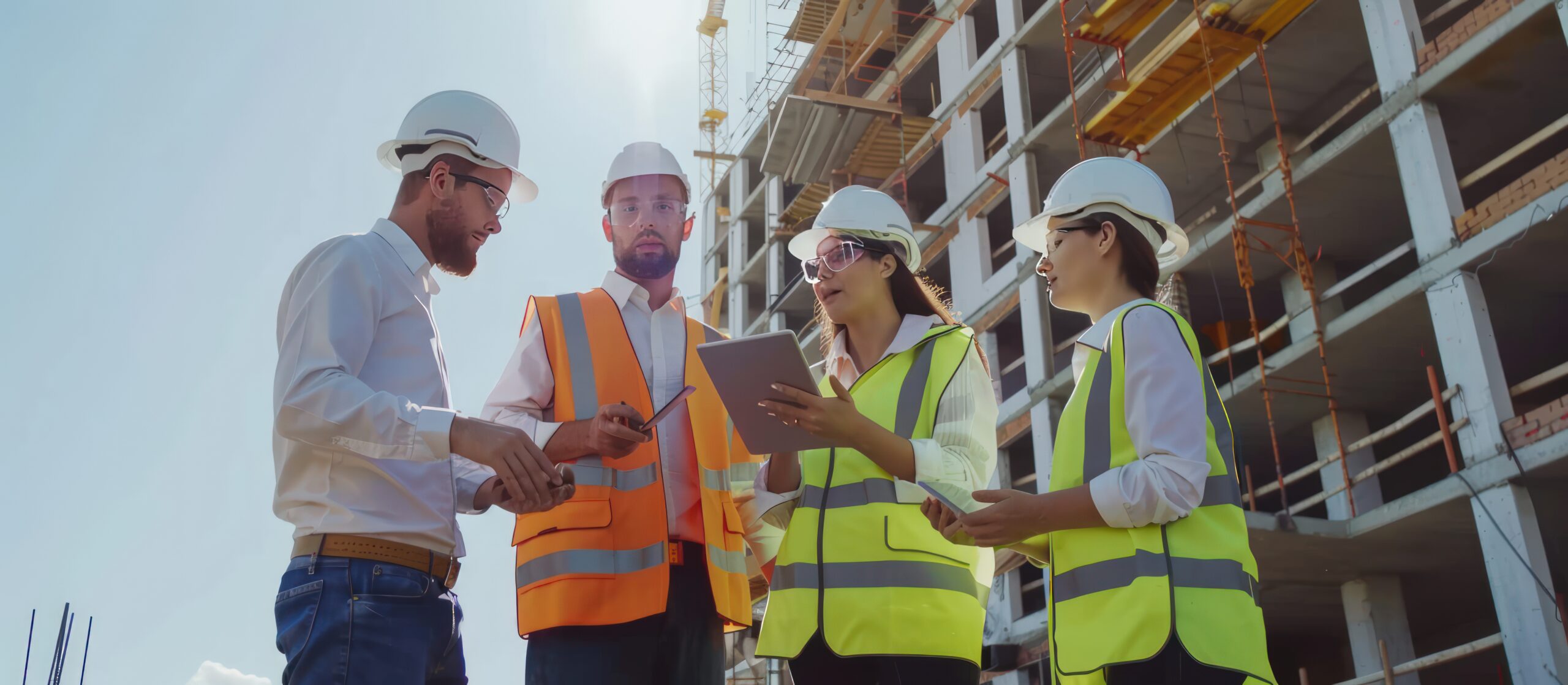 Civil Engineer Architect Team Using Tablet Construction Site Ai Generated Image Scaled